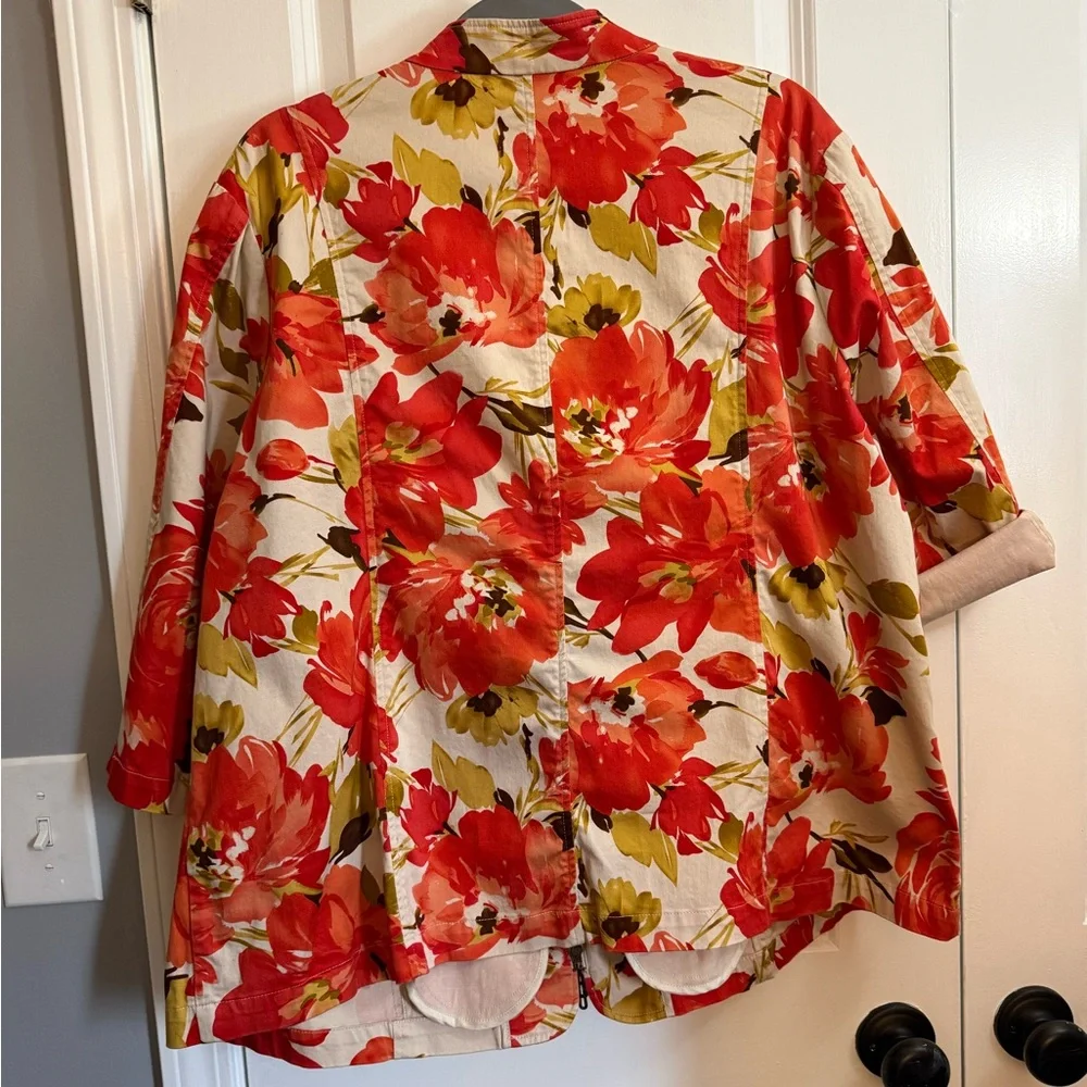 Christopher & Banks Floral Blazer - Red and Cream - Picture 9 of 10